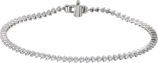 2 Ctw Lab-Grown Diamond Line Bracelet