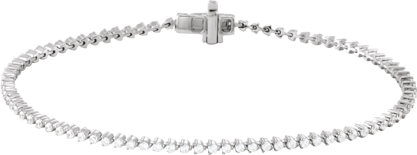 1 1/2 Ctw Lab-Grown Line Bracelet