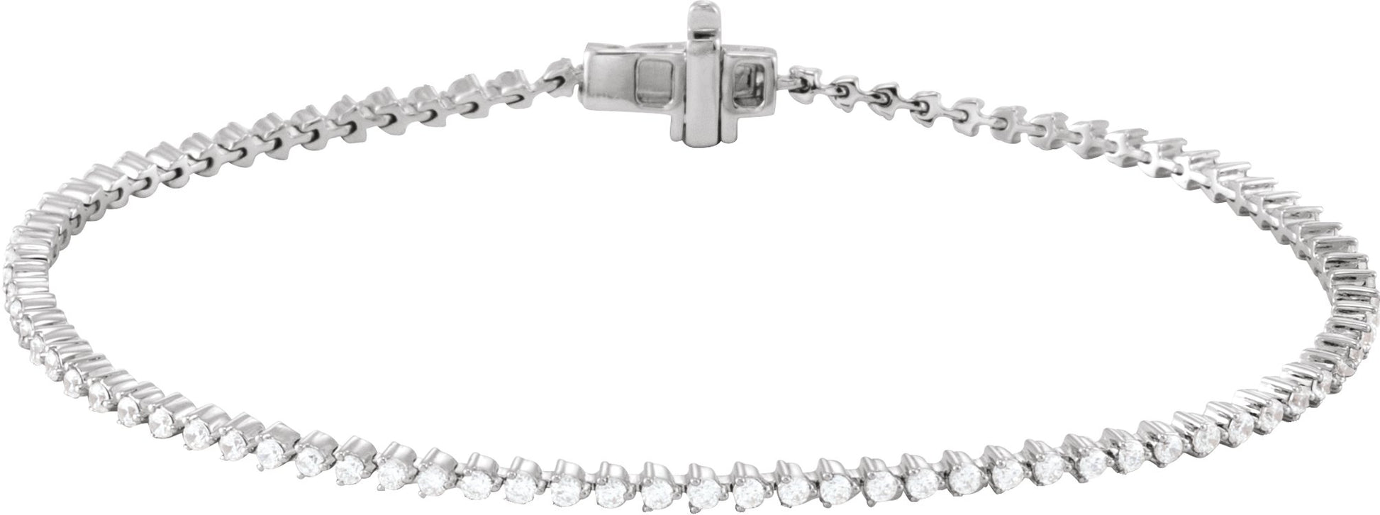 1 1/2 Ctw Lab-Grown Line Bracelet