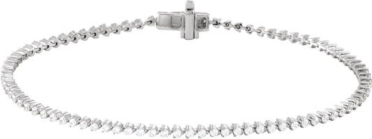 1 1/2 Ctw Lab-Grown Line Bracelet