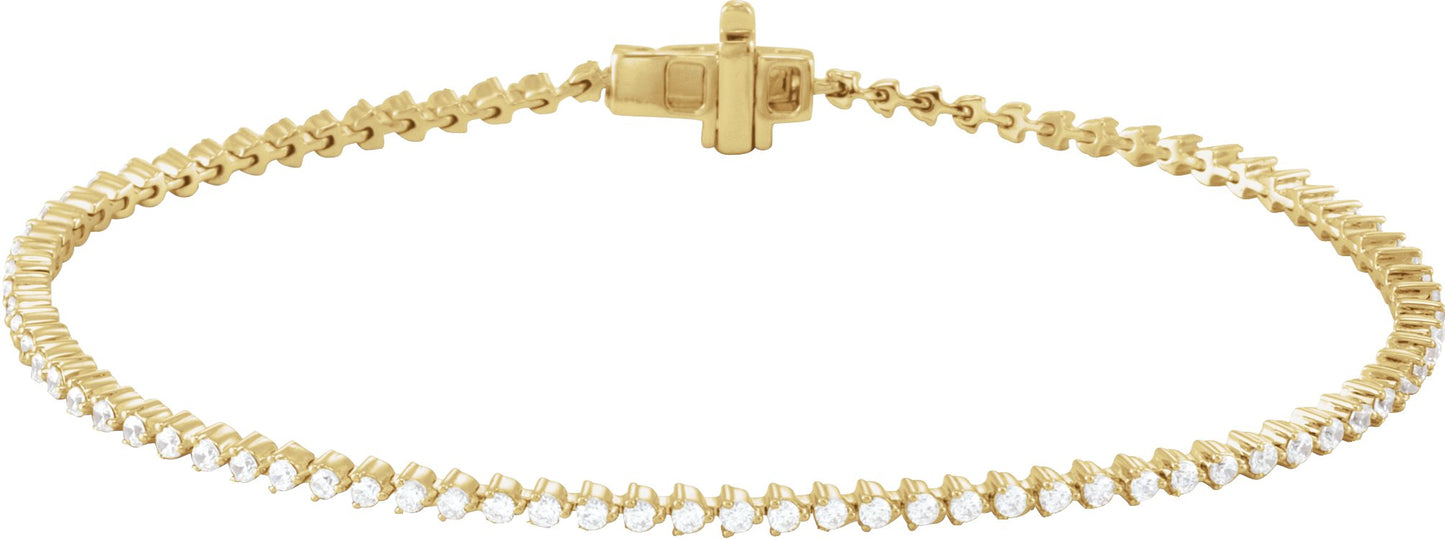 1 1/2 Ctw Lab-Grown Line Bracelet - Lab Grown Diamond