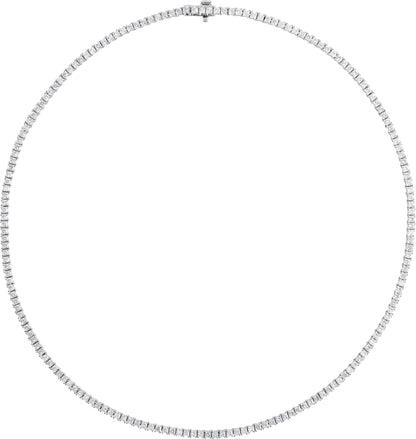 7 1/4 Ctw Square Lab-Grown Diamond Line Necklace