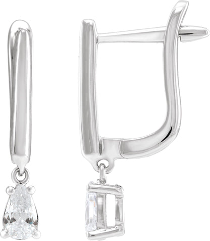 1/2 Ctw Pear Lab-Grown Diamond Earrings