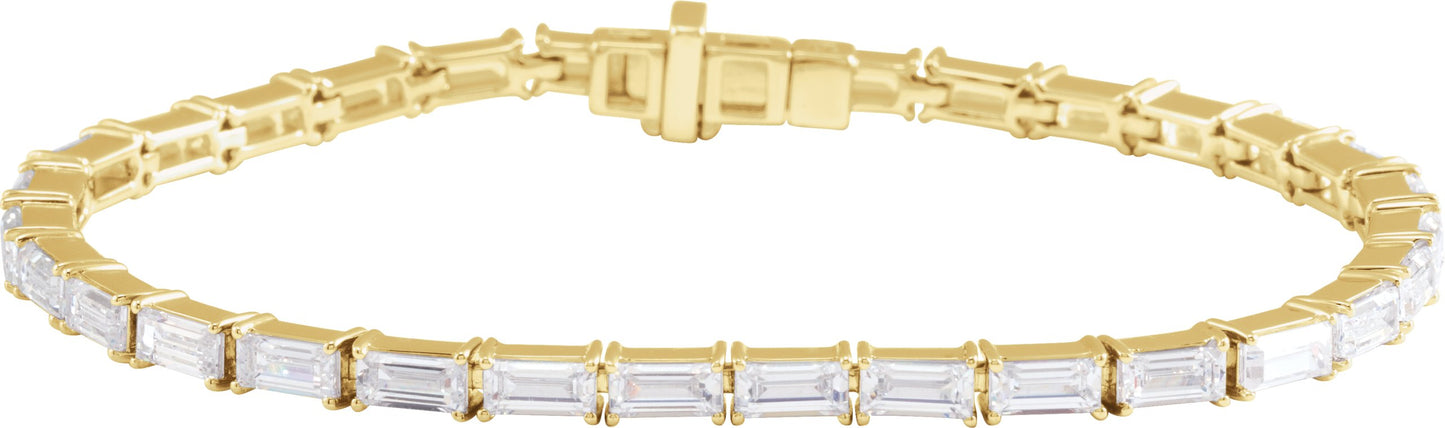 6 1/5 Ctw Straight Baguette Lab-Grown Diamond Bracelet - Lab Grown Diamond