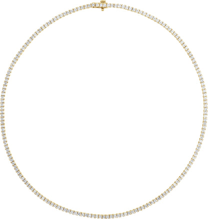 7 1/4 Ctw Square Lab-Grown Diamond Line Necklace - Lab Grown Diamond