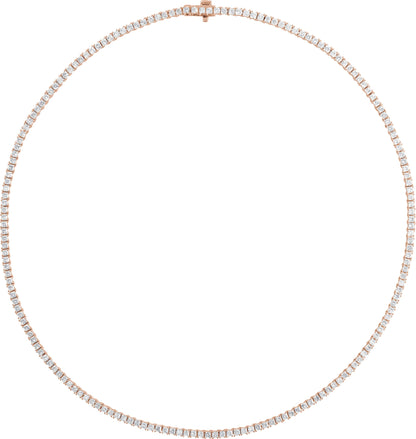 7 1/4 Ctw Square Lab-Grown Diamond Line Necklace