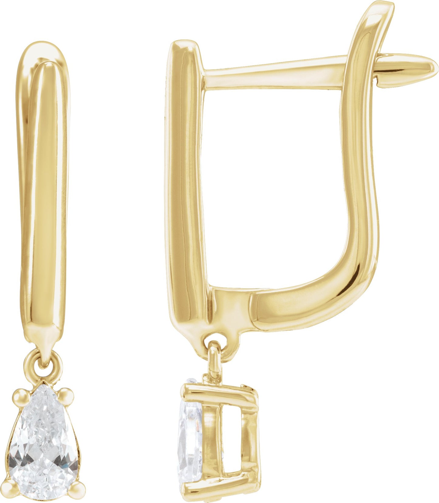 1/2 Ctw Pear Lab-Grown Diamond Earrings - Lab Grown Diamond