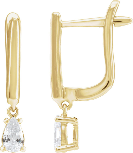 1/2 Ctw Pear Lab-Grown Diamond Earrings - Lab Grown Diamond