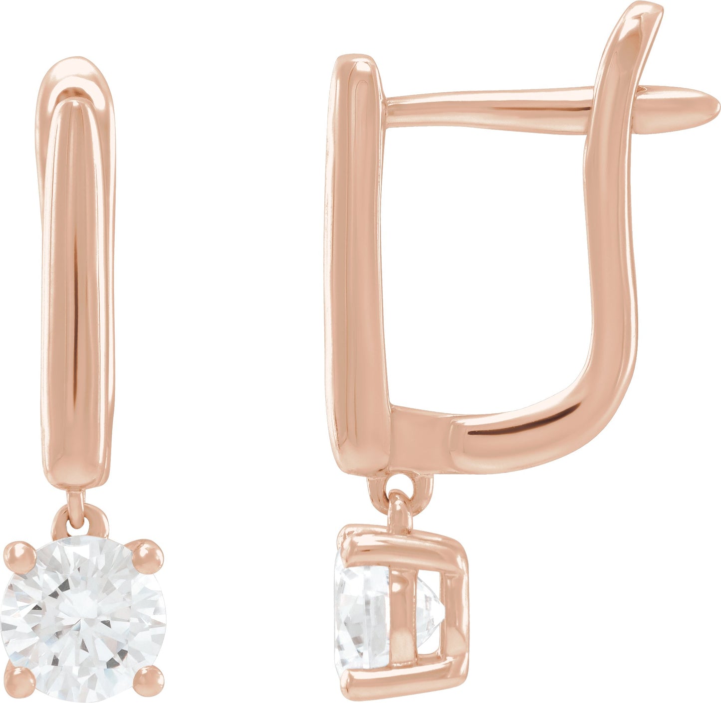 1/2 Ctw Lab-Grown Diamond Earrings - Rose Gold - Lab Grown Diamond
