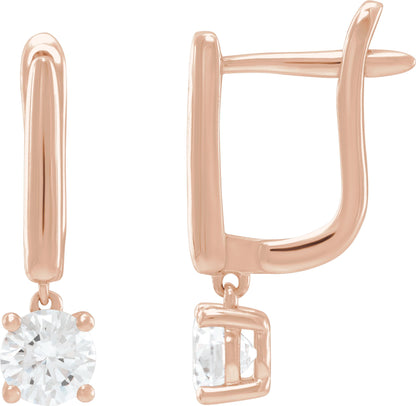 1/2 Ctw Lab-Grown Diamond Earrings - Rose Gold - Lab Grown Diamond
