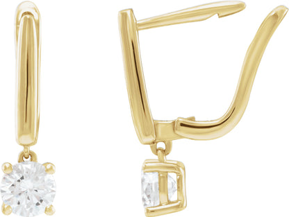 1 Ctw Lab-Grown Diamond Earrings - Yellow Gold - Lab Grown Diamond