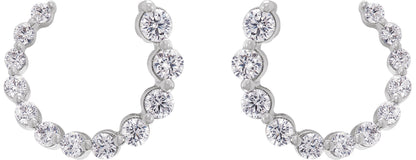 1/2 Ctw Lab-Grown Diamond Front-Back Earrings