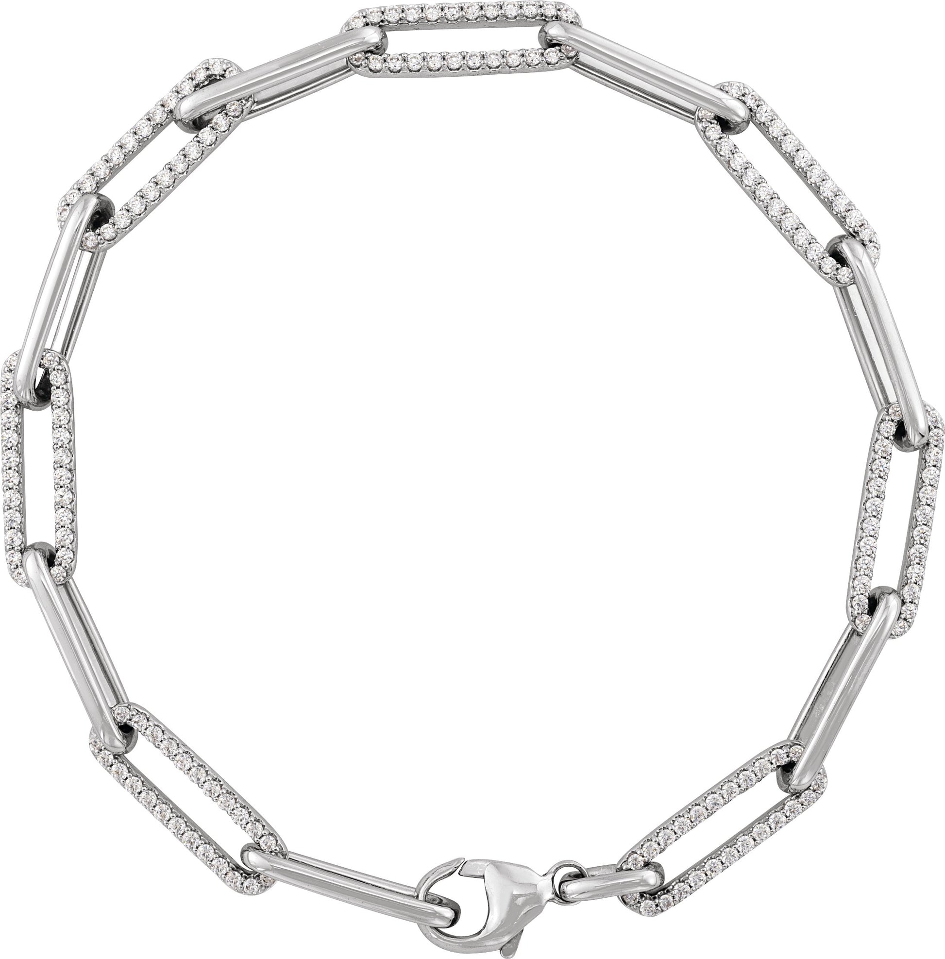 1 Ctw Lab-Grown Diamond Link Bracelet
