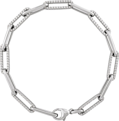 1 Ctw Lab-Grown Diamond Link Bracelet