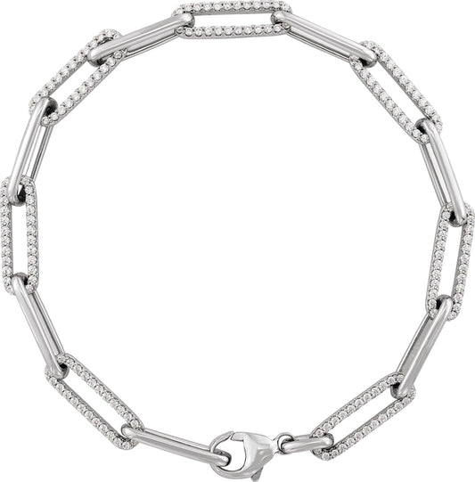 1 Ctw Lab-Grown Diamond Link Bracelet