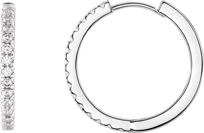 3/8 Ctw Lab-Grown Diamond Hoop Earrings