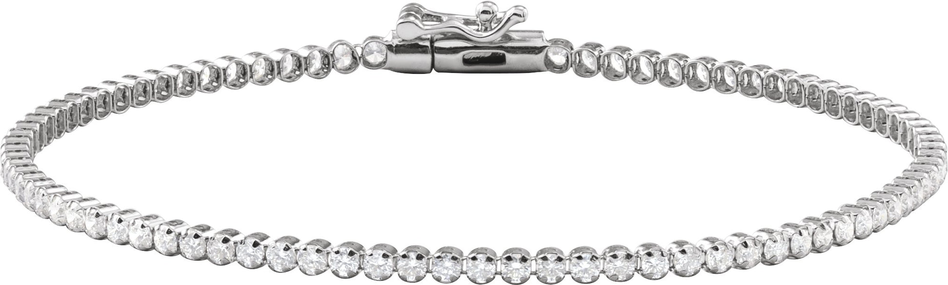 1 5/8 Ctw Lab-Grown Diamond Lightweight Line Bracelet - Rose Gold - Lab Grown Diamond