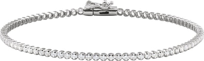 1 5/8 Ctw Lab-Grown Diamond Lightweight Line Bracelet - Rose Gold - Lab Grown Diamond