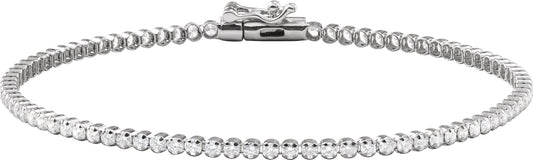 1 5/8 Ctw Lab-Grown Diamond Lightweight Line Bracelet - Rose Gold - Lab Grown Diamond