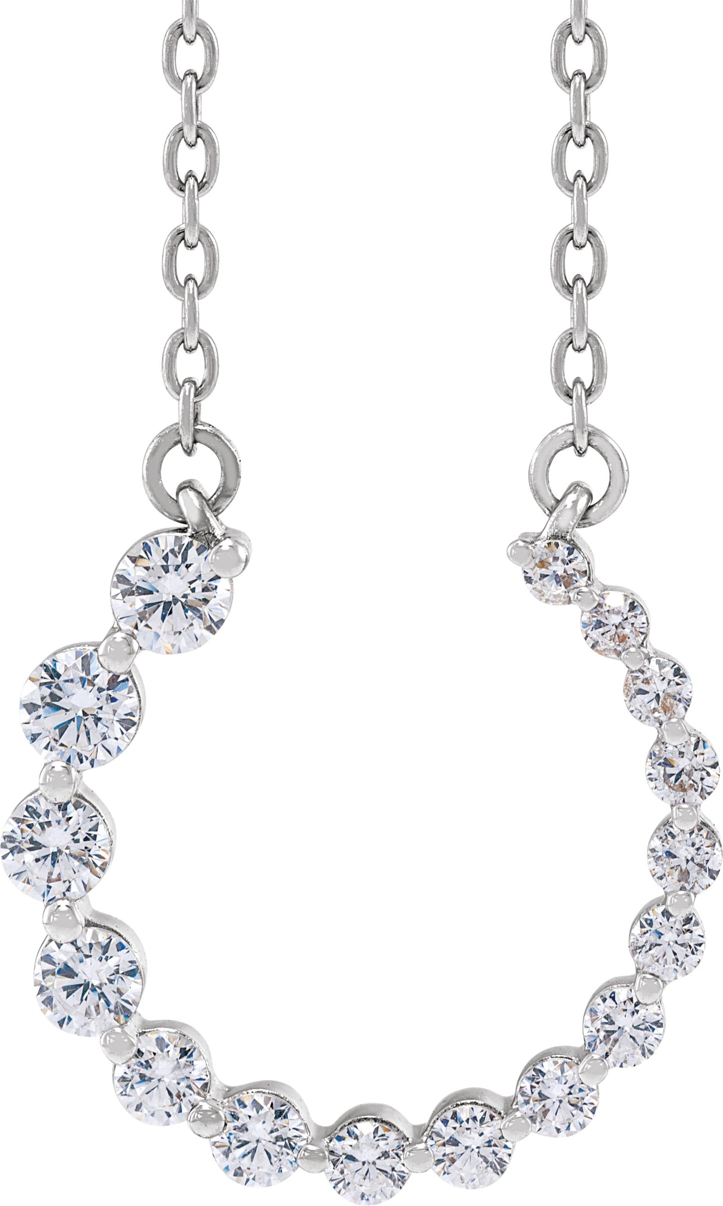 3/8 Ctw Lab-Grown Diamond Adjustable Necklace