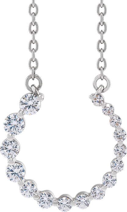 3/8 Ctw Lab-Grown Diamond Adjustable Necklace