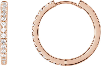 3/8 Ctw Lab-Grown Diamond Hoop Earrings