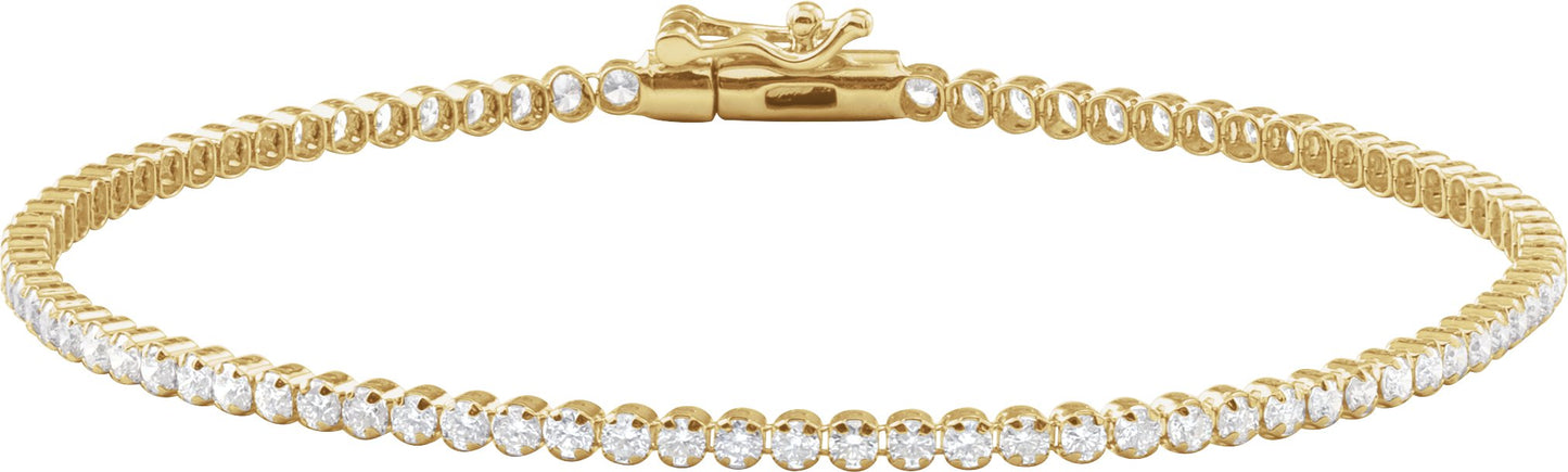 1 5/8 Ctw Lab-Grown Diamond Lightweight Line Bracelet - Lab Grown Diamond