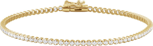 1 5/8 Ctw Lab-Grown Diamond Lightweight Line Bracelet - Rose Gold - Lab Grown Diamond