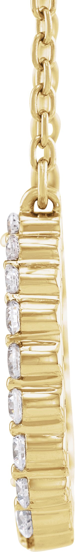 3/8 Ctw Lab-Grown Diamond Adjustable Necklace - Yellow Gold - Lab Grown Diamond