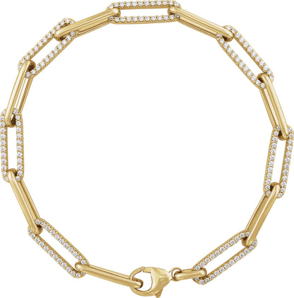 1 Ctw Lab-Grown Diamond Link Bracelet - Lab Grown Diamond