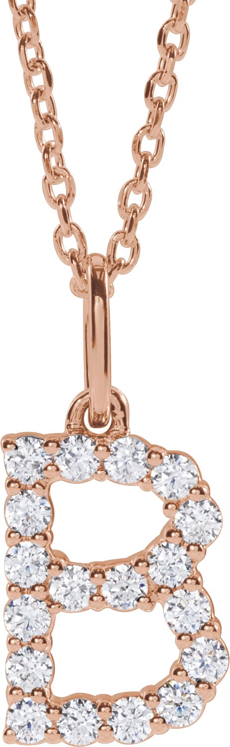 1/4 Ctw Lab-Grown Diamond Initial Necklace