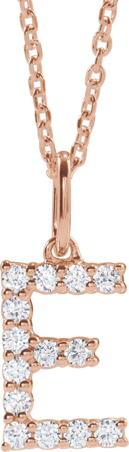 1/5 Ctw Lab-Grown Diamond Initial Necklace