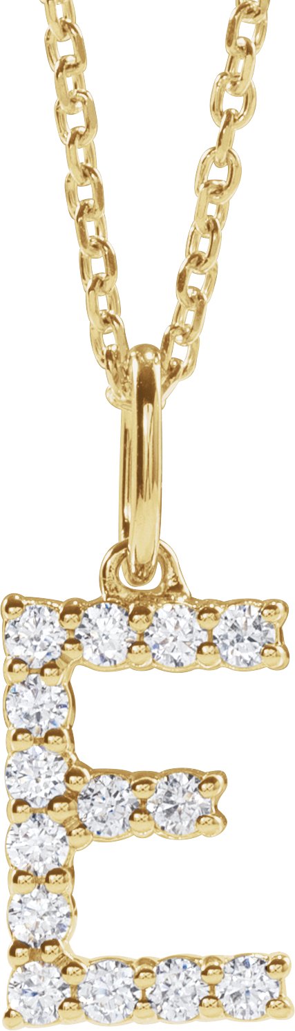 1/5 Ctw Lab-Grown Diamond Initial Necklace - Lab Grown Diamond