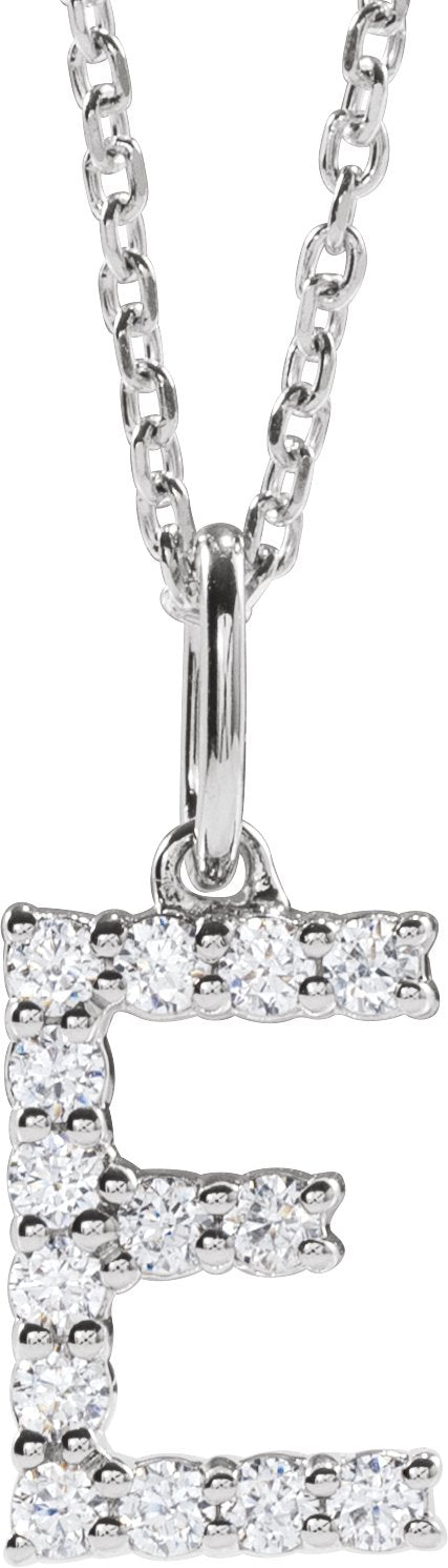 1/5 Ctw Lab-Grown Diamond Initial Necklace