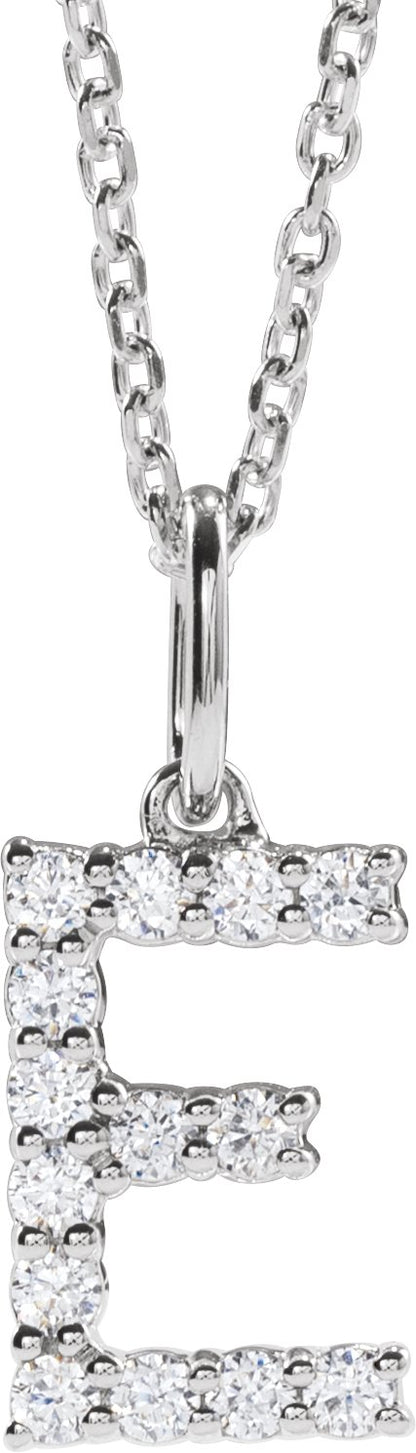 1/5 Ctw Lab-Grown Diamond Initial Necklace