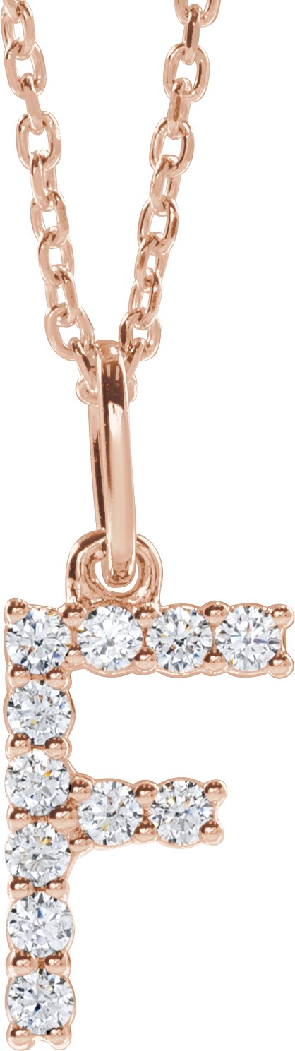 1/6 Ctw Lab-Grown Diamond Initial Necklace