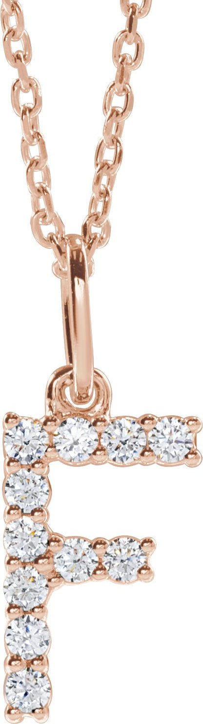 1/6 Ctw Lab-Grown Diamond Initial Necklace