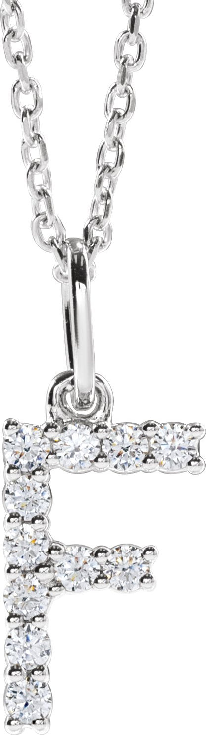 1/6 Ctw Lab-Grown Diamond Initial Necklace
