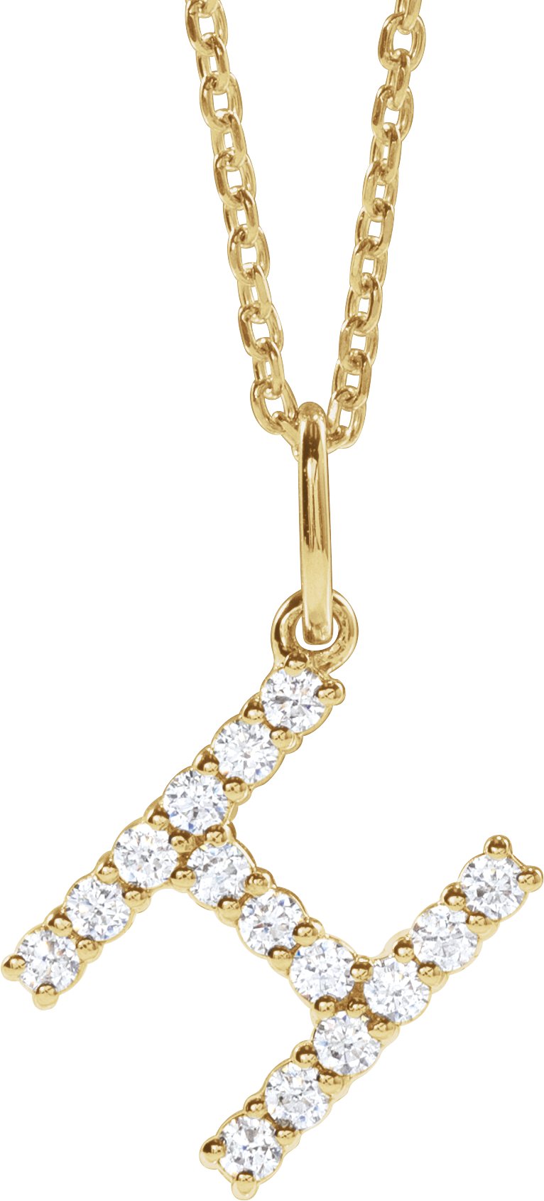 1/5 Ctw Lab-Grown Diamond Initial Necklace - Lab Grown Diamond