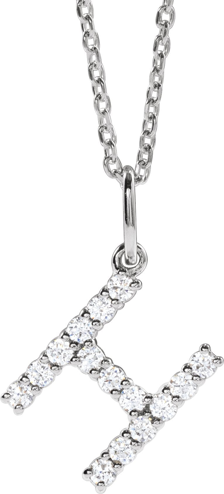 1/5 Ctw Lab-Grown Diamond Initial Necklace