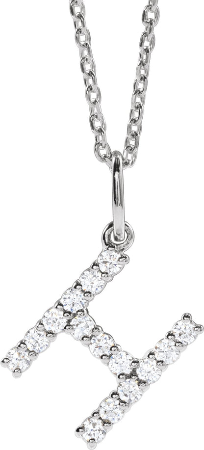 1/5 Ctw Lab-Grown Diamond Initial Necklace
