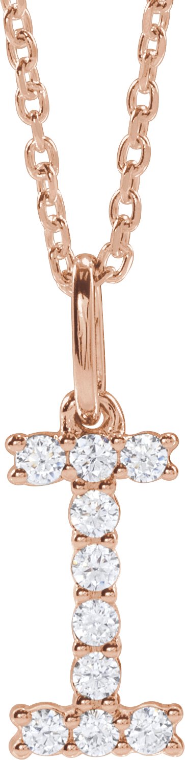 1/6 Ctw Lab-Grown Diamond Initial Necklace