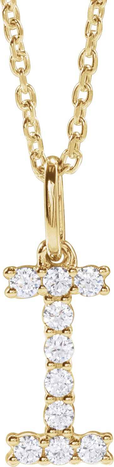 1/6 Ctw Lab-Grown Diamond Initial Necklace - Lab Grown Diamond