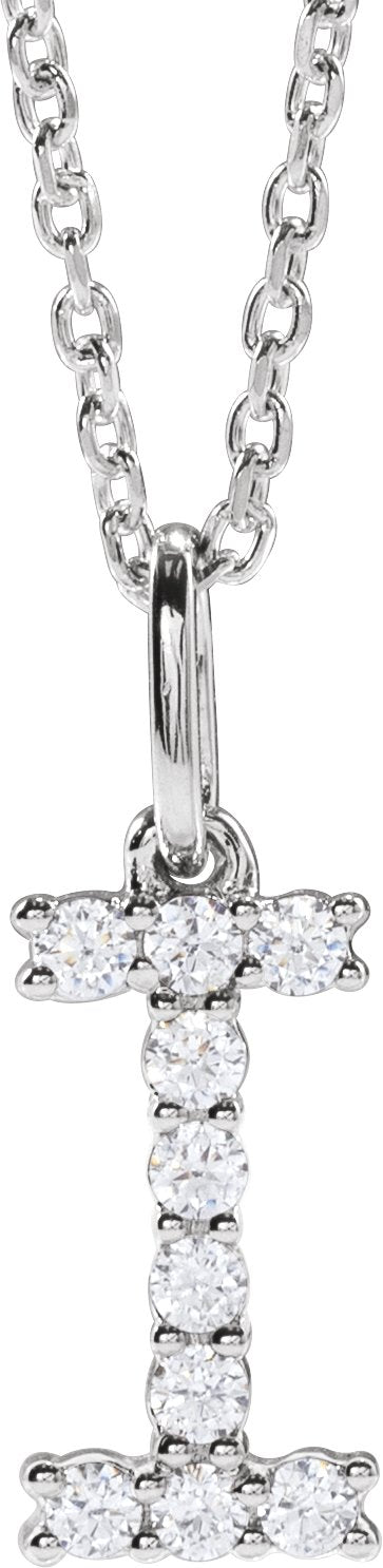 1/6 Ctw Lab-Grown Diamond Initial Necklace