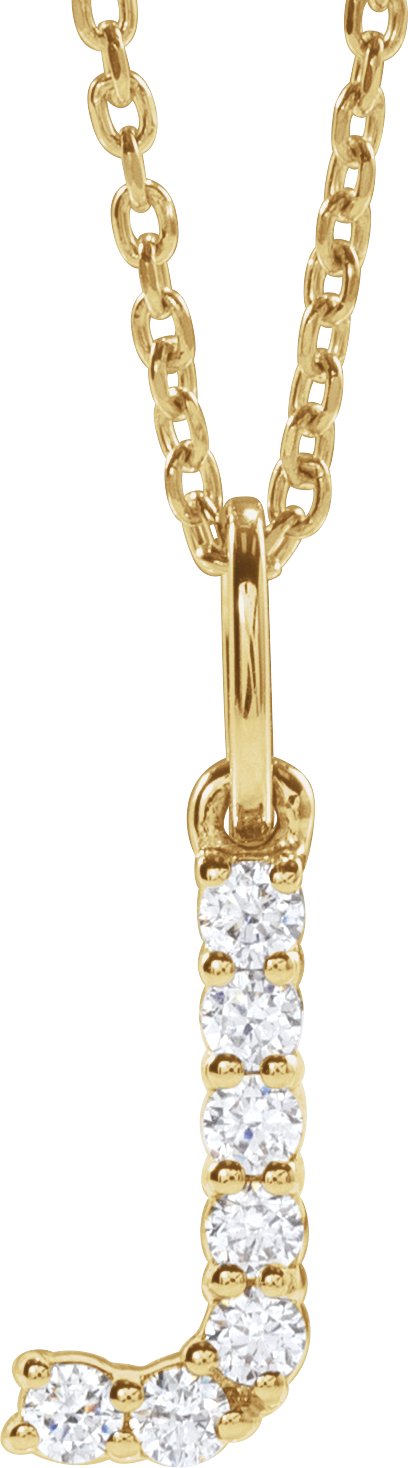 1/8 Ctw Lab-Grown Diamond Initial Necklace - Lab Grown Diamond