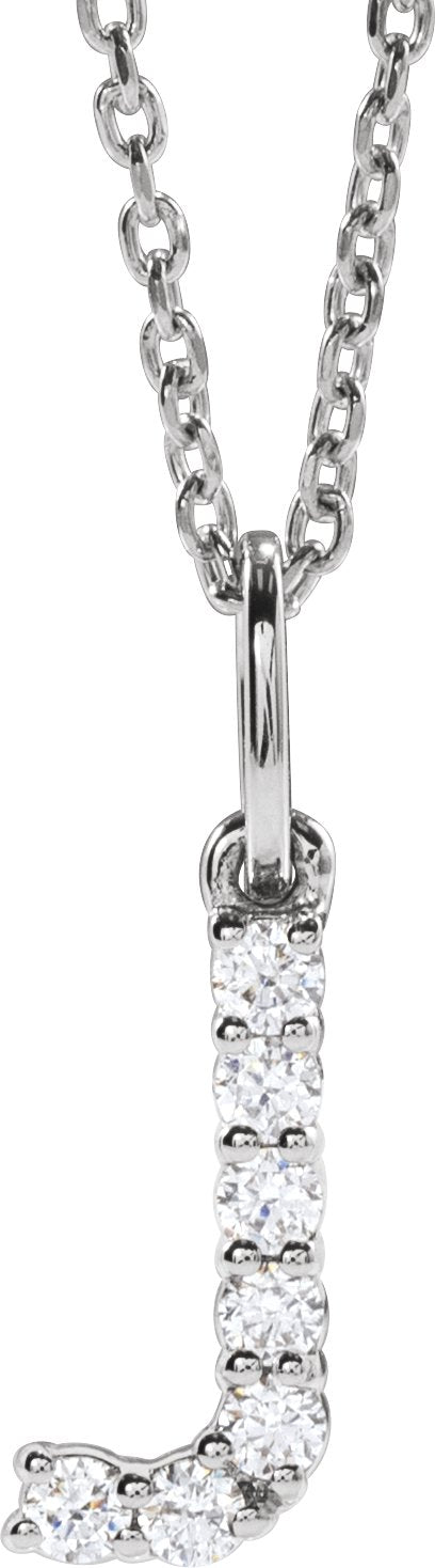 1/8 Ctw Lab-Grown Diamond Initial Necklace