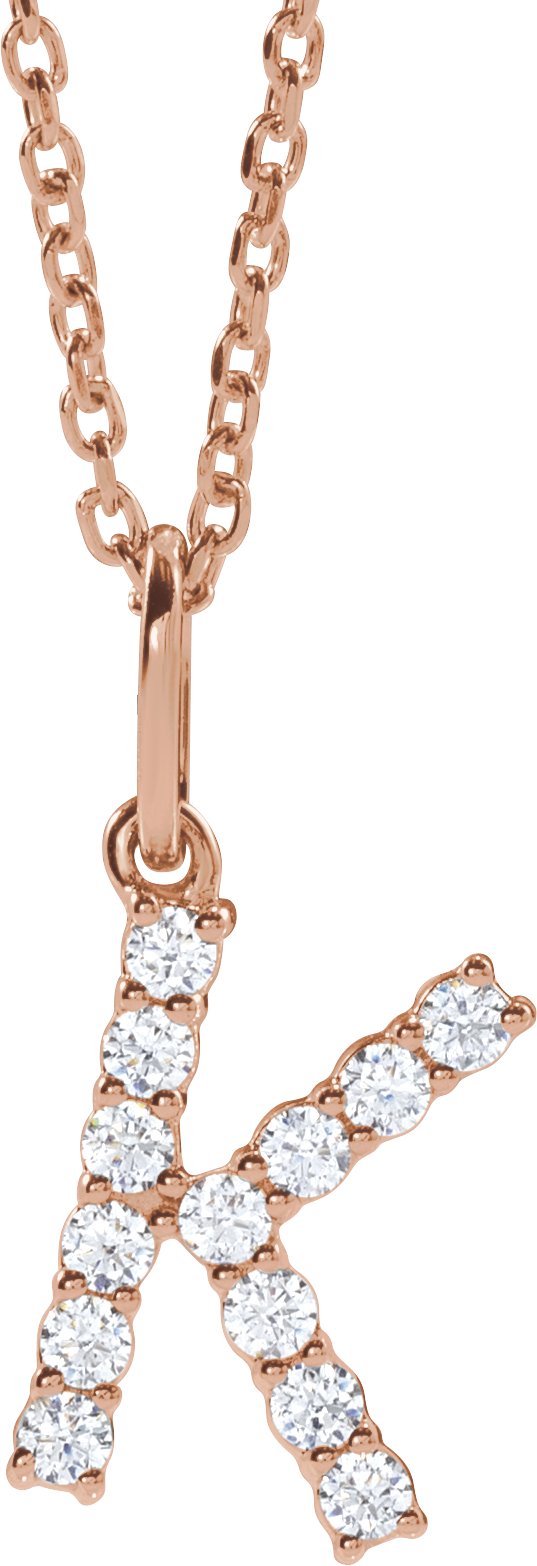 1/5 Ctw Lab-Grown Diamond Initial Necklace