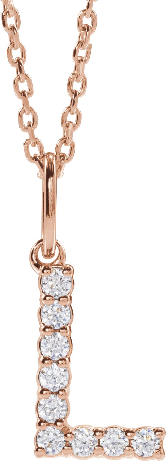 1/8 Ctw Lab-Grown Diamond Initial Necklace