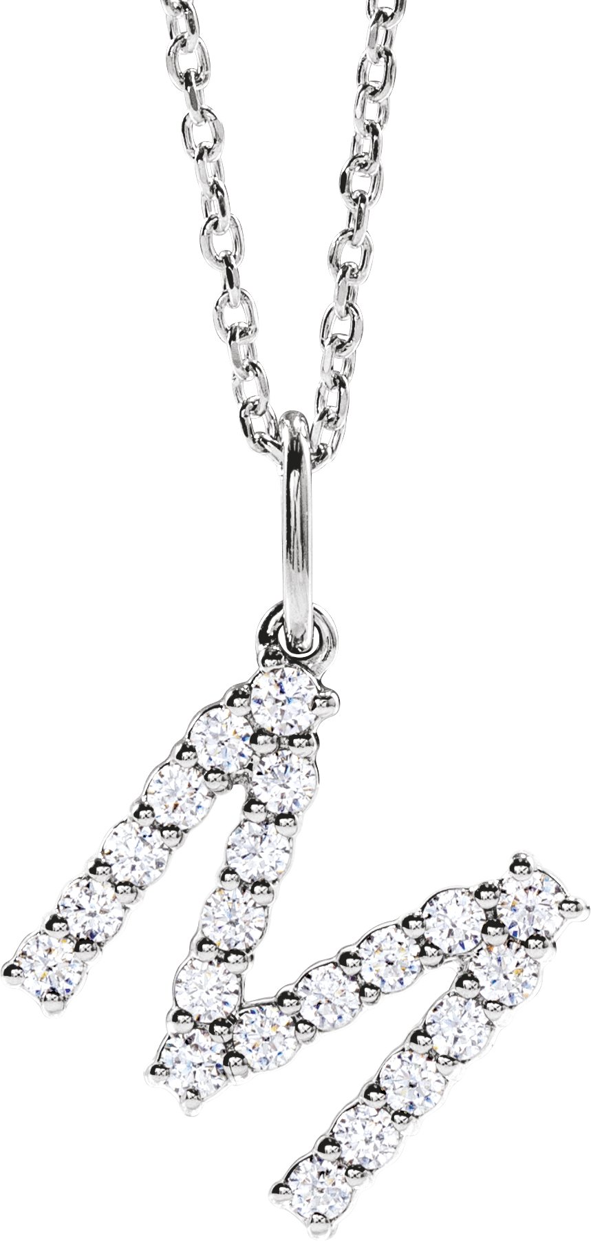 1/3 Ctw Lab-Grown Diamond Initial Necklace