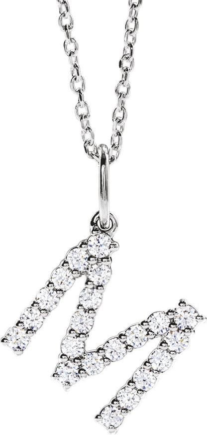 1/3 Ctw Lab-Grown Diamond Initial Necklace